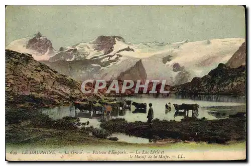 Cartes postales Le Dauphine La Grave Le Lac Lerie et le Massif de la Meije