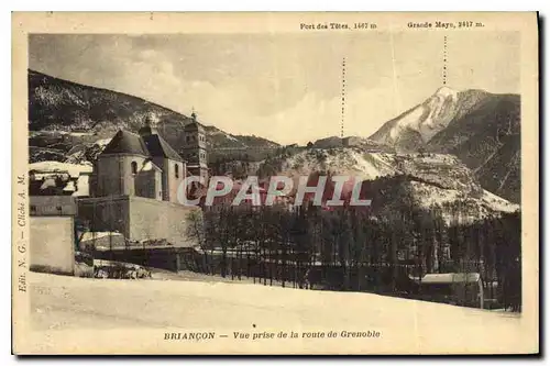 Cartes postales Briancon Vue prise de la route de Grenoble