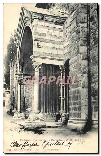 Ansichtskarte AK Embrun Porche de la Cathedrale