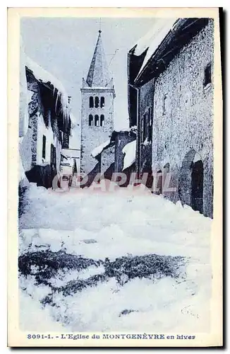 Cartes postales L'Eglise de la Montgenevre en hiver