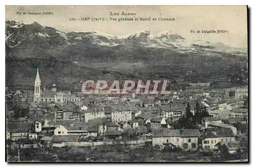 Cartes postales Gap Vue generale et Massif de Charance