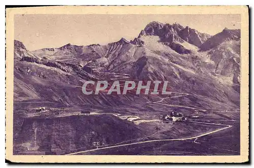 Cartes postales Dauphine Le Col du Lautaret Les lacets du Galibier et le Grand Galibier