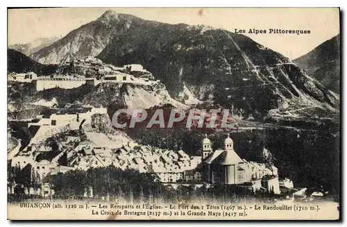 Ansichtskarte AK Briancon Les Remparts et l'Eglise Le Fort des Tetes