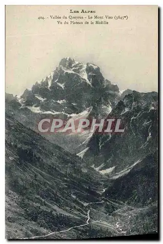 Cartes postales Les Alpes Vallee du Queyras Le Mont Viso Vu du Plateau de la Medille