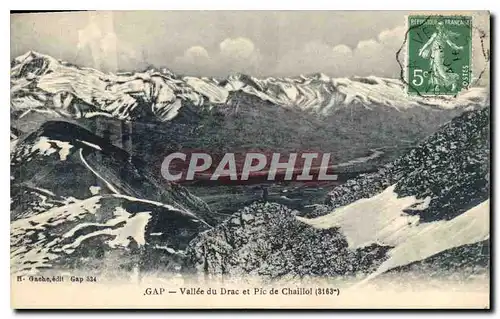 Cartes postales Gap Vallee du Drac et Pic de Chaillot