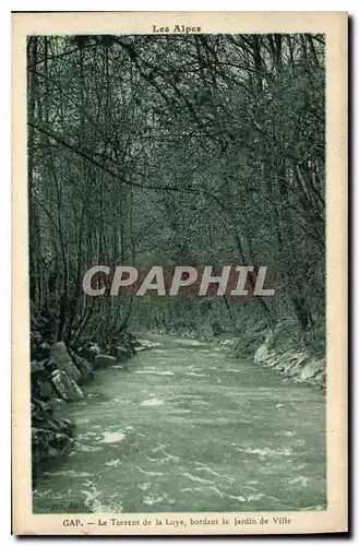 Cartes postales Gap Le Torrent de la Luye bordant le Jardin de Ville