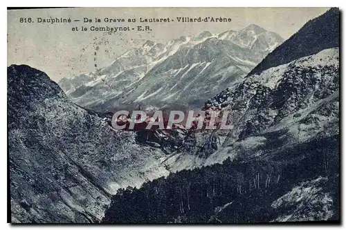 Cartes postales Dauphine De la Grave au Lautaret Villard d'Arene et le Combeynot