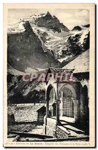 Ansichtskarte AK Environs de la Grave Chapelle des Terrasses et le Meije