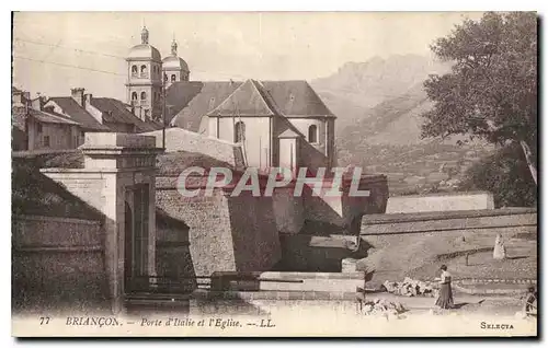 Ansichtskarte AK Briancon Porte d'Italie et l'Eglise