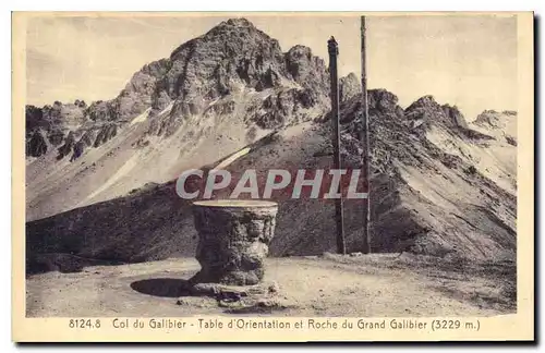 Cartes postales Col du Galibier Table d'Orientation et Roche du grand Galibier