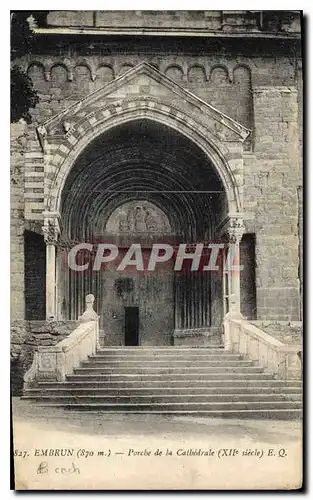 Cartes postales Embrun Porche de la Cathedrale XII siecle