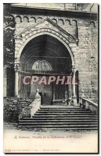 Cartes postales Embrun Porche de la Cathedrale XIII siecle
