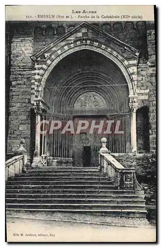 Cartes postales Les Alpes Embrun Porche de la Cathedrale XII siecle