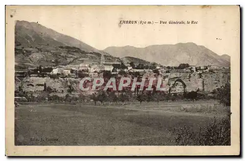 Cartes postales Embrun vue generale le Roc