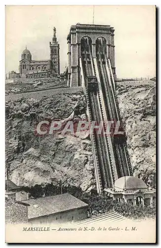 Ansichtskarte AK Marseille Ascenseur de N D de la Garde