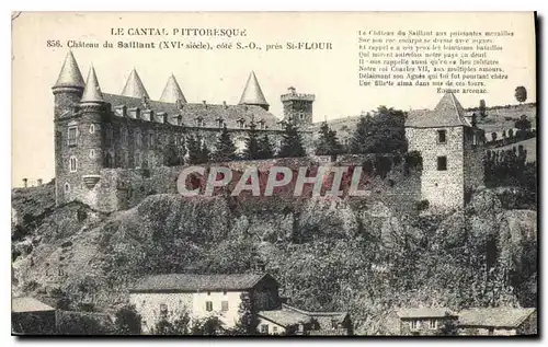 Cartes postales Le Cantal Pittoresque Chateau du Saillans XVI siecle Cote S I pres Sr Flour