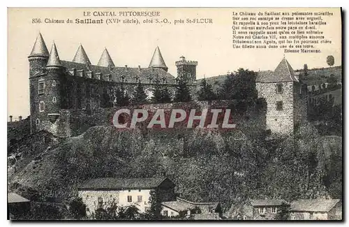 Cartes postales Le Cantal Pittoresque Chateau du Saillans XVI siecle Cote S O pres St Flour