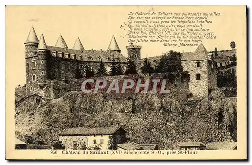 Cartes postales Chateau du Saillans XVI siecle Cote S O pres St Flour