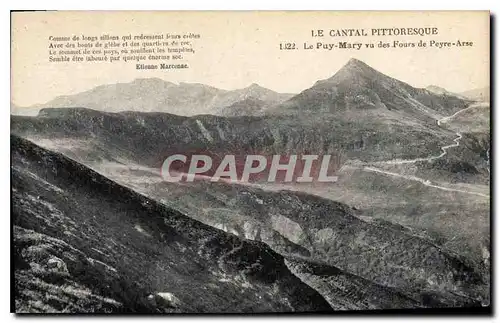 Cartes postales Le Cantal Pittoresque le Puy Mary vu des Fours de Peyre Arse