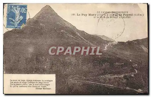 Cartes postales Le Cantal Pittoresque le Puy Mary le Pas de Peyrol et la Route de Murat a Salers