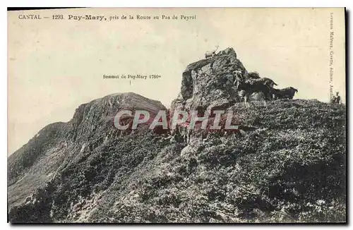 Ansichtskarte AK Cantal Puy Mary pris de la Route au Pas de Peyrol