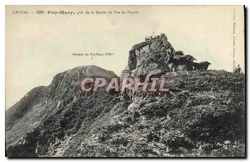 Cartes postales Cantal Puy Mary pris de la Route au Pas de Peyrol