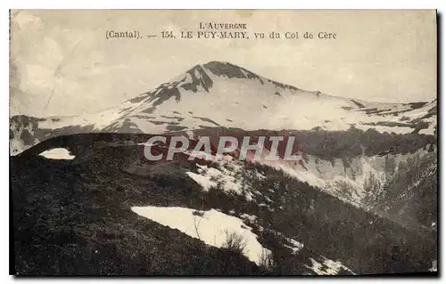 Cartes postales L'Auvergne Cantal le Puy Mary vu du Col de Cere