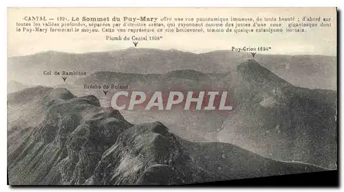 Ansichtskarte AK Cantal le Sommet du Puy Mary Offre une vue panoramique immeuse de toute beaute d'abord sur toute