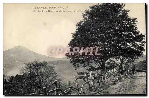 Cartes postales Le Cantal Pittoresque le Puy Mary vu de la Route Lavigerie