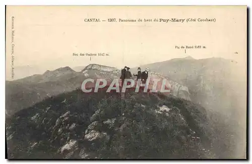 Ansichtskarte AK Cantal Panorama du Haut du Puy Mary Cote Couchant