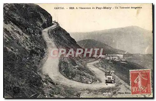 Cartes postales Cantal a l'Ascension du Puy Mary un Tournant Dangereux