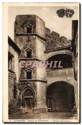 Ansichtskarte AK Auvergne Chateau de Tournoel Escalier Renaissance