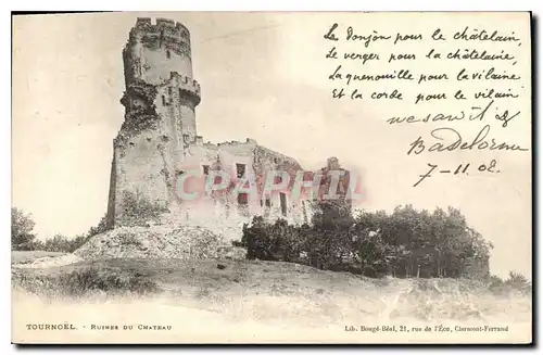 Cartes postales Tournoel Ruines du Chateau