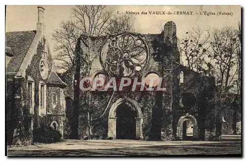 Cartes postales Abbaye des Vaulx de Cernay l'eglise Ruines