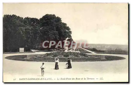 Ansichtskarte AK Saint Germain en Laye le Rond Point des Roses et la Terrasse