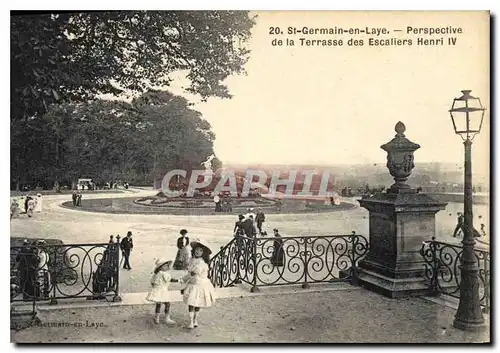 Cartes postales St Germain en Laye Perspective de la Terrasse des Escalier Henri IV