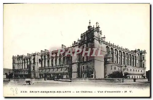 Cartes postales Saint Germain en Laye le chateau vue d'ensemble