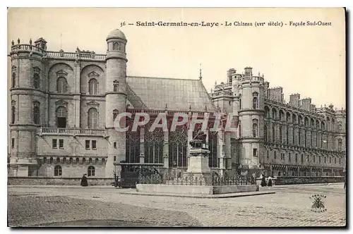 Cartes postales Saint Germain en Laye le Chateau XVI siecle Facade Sud Ouest