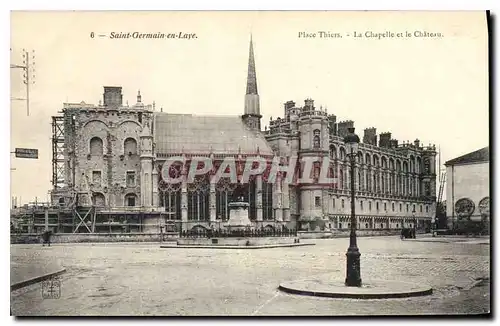 Cartes postales Saint Germain en Laye Place Thiers la Chapelle et le Chateau