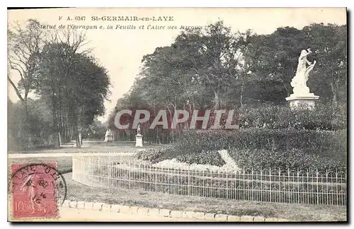 Cartes postales Saint Germain en Laye Statue de l'Ouragan et la Feuille et l'Allee des miroirs