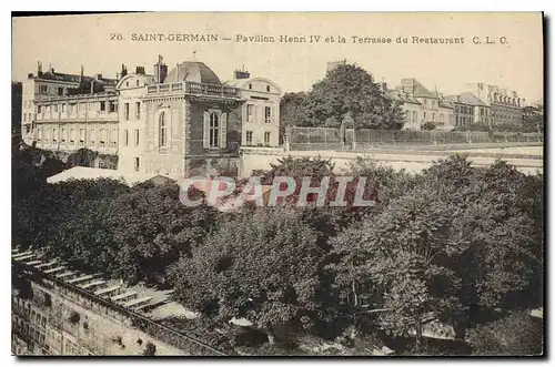 Ansichtskarte AK Saint Germain Pavillon Henri IV et la Terrasse du Restaurant