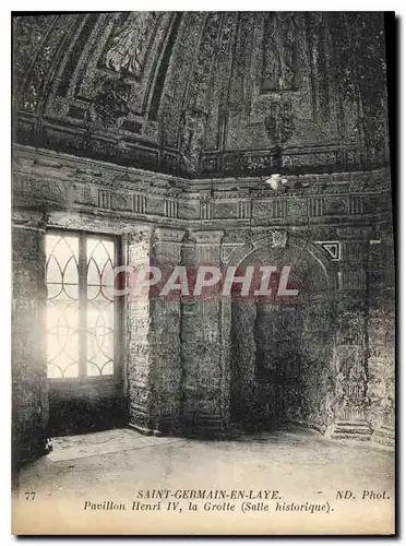 Cartes postales Saint Germain en Laye Pavillon Henri IV la Grotte Salle Historique