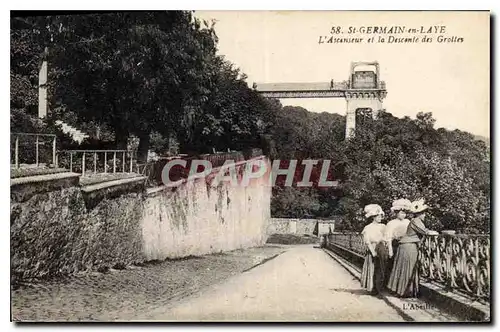 Cartes postales Saint Germain en Laye l'Ascenseur et la Descente des Grottes