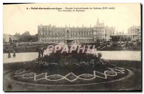 Ansichtskarte AK Saint Germain en Laye Facade Septentrionale du chateau XVI siecle vue generale du Parterre