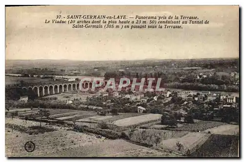 Cartes postales Saint Germain en Laye Panorama Pris de la Terrasse le Viaduc Conduisant au tunnel de Saint Germa