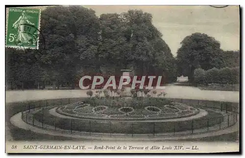 Cartes postales Saint Germain en Laye Rond Point de la Terrasse et Allee Louis XIV