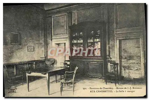 Cartes postales Environs de Chambery Maison de JJ Rousseau aux Charmettes la Salle a Manger