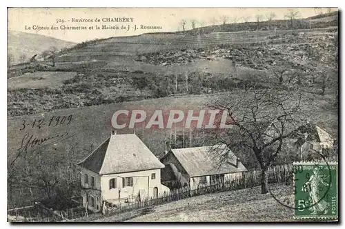 Cartes postales Environs de Chambery le Coteau des Charmettes et la Maison de JJ Rousseau