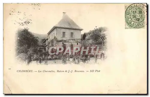 Cartes postales Chambery les Charmettes Maison de JJ Rousseau