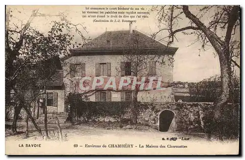 Cartes postales La Savoie Environs de Chambery la Maison des Charmettes